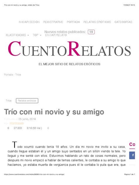 trio relatos|Trio inesperado, en un fin de semana, con amigas. .